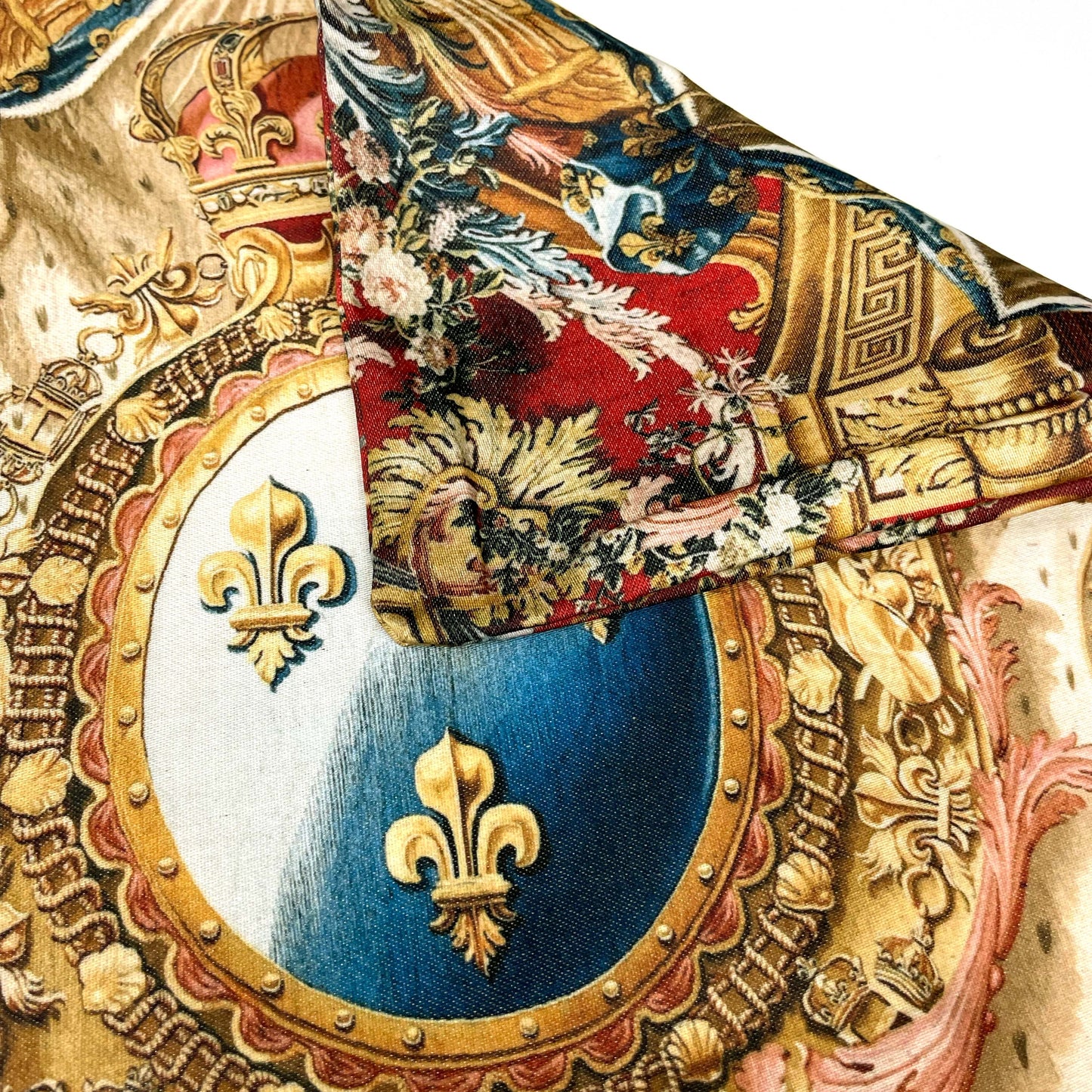 The Arms of Louis XV throw pillow cover showing both sides printed