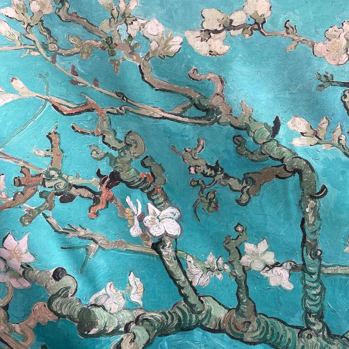 Almond Blossom wall hanging fabric detail of the design