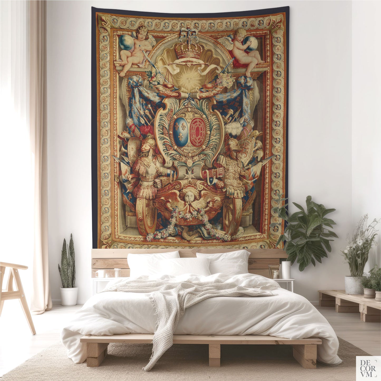Portiere of the Chariot of Triumph Tapestry large-sized in a bedroom