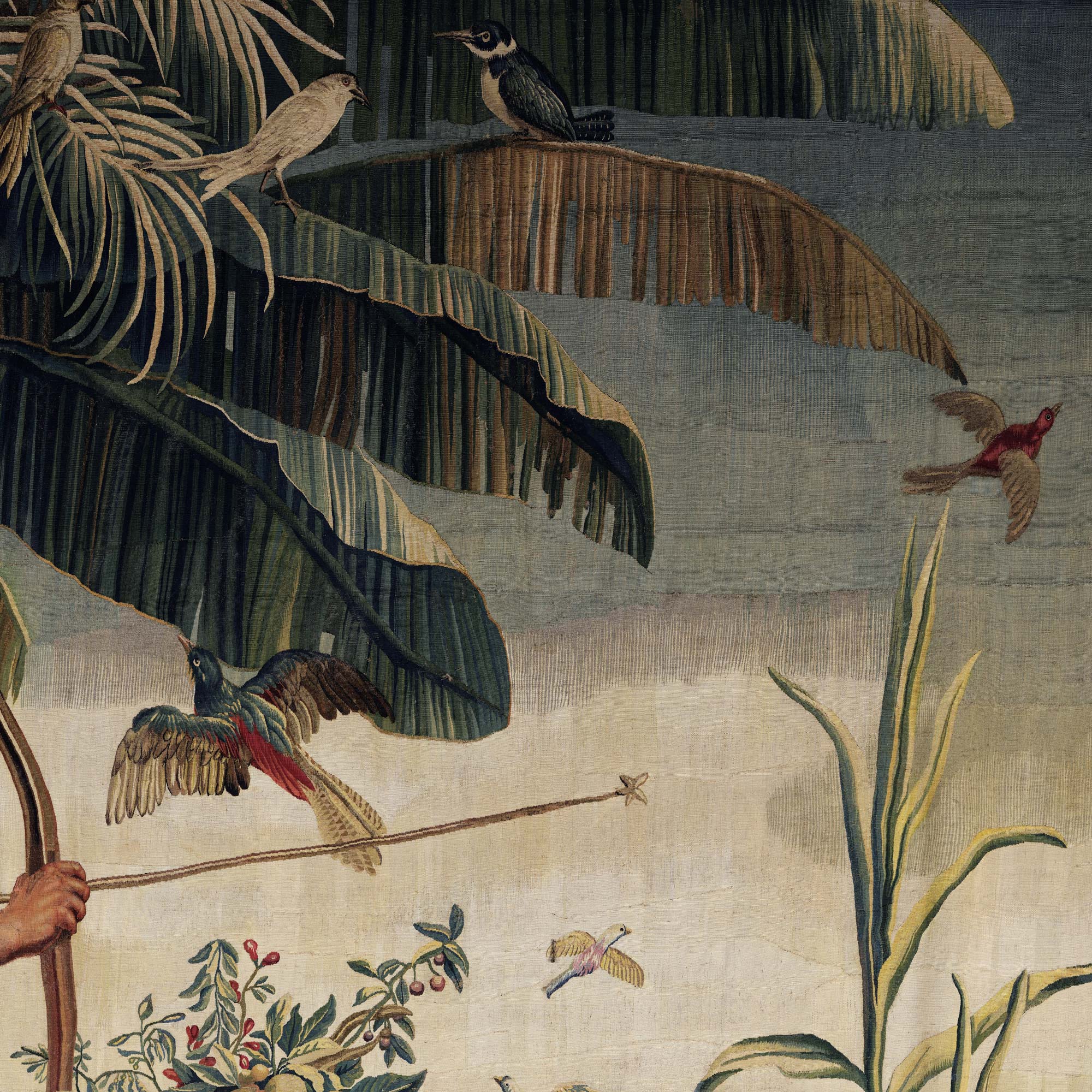 Gobelins Indian Hunter Wall Tapestry | French Baroque Tropical